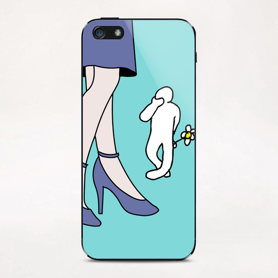 Shy Mister White iPhone & iPod Skin by Yann Tobey