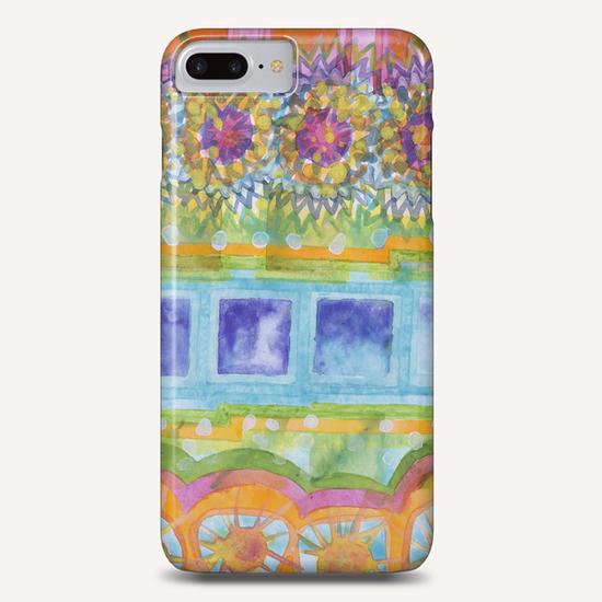 Square and Flower Lines Pattern Phone Case by Heidi Capitaine