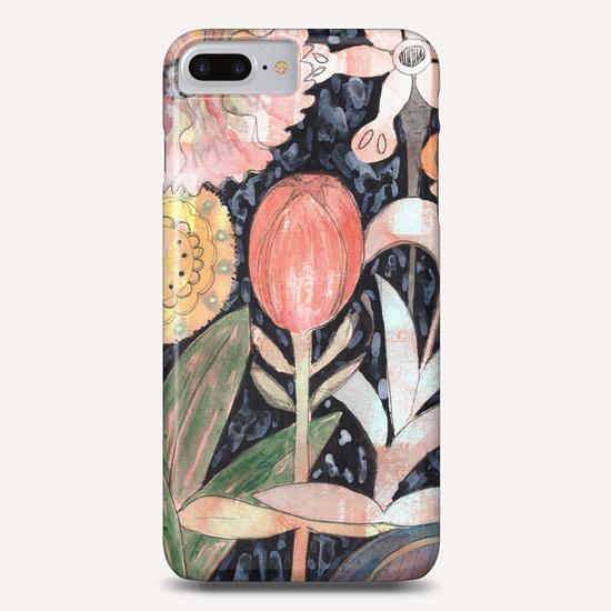 Mixed Flowers with Tulip on Black  Phone Case by Heidi Capitaine