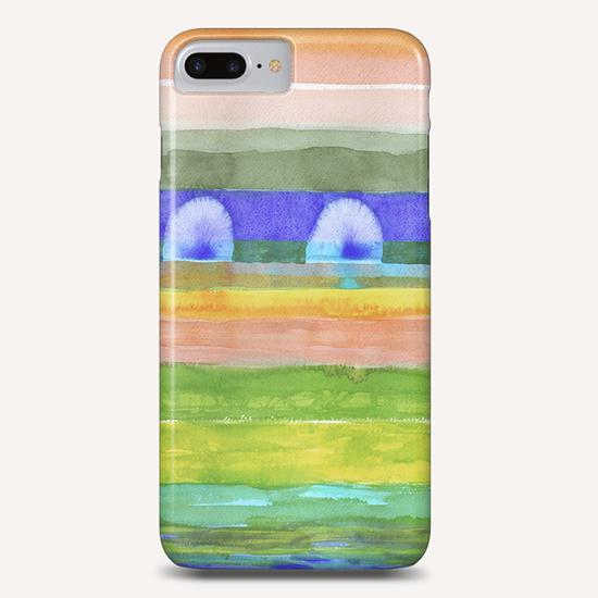 Blue Trees within Striped Landscape Phone Case by Heidi Capitaine