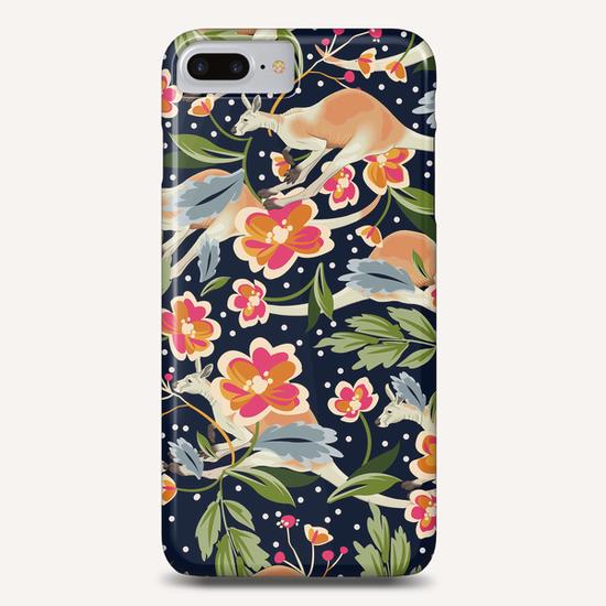 Pattern flowers and kangaroo Phone Case by mmartabc