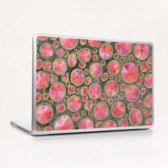 Big Red Circles Pattern  Laptop & iPad Skin by Heidi Capitaine