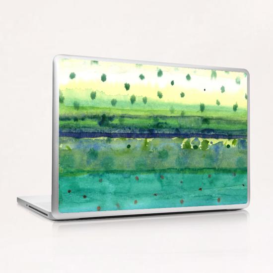 Orange Posts with Landscape  Laptop & iPad Skin by Heidi Capitaine