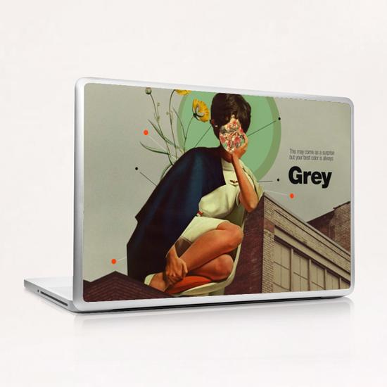 Grey Laptop & iPad Skin by Frank Moth