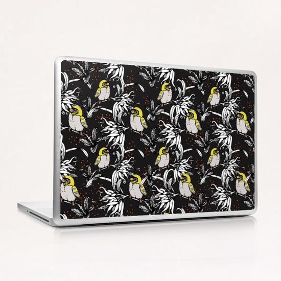 Night garden of exotic birds Laptop & iPad Skin by mmartabc