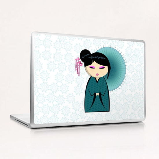 Blue umbrella Laptop & iPad Skin by PIEL Design