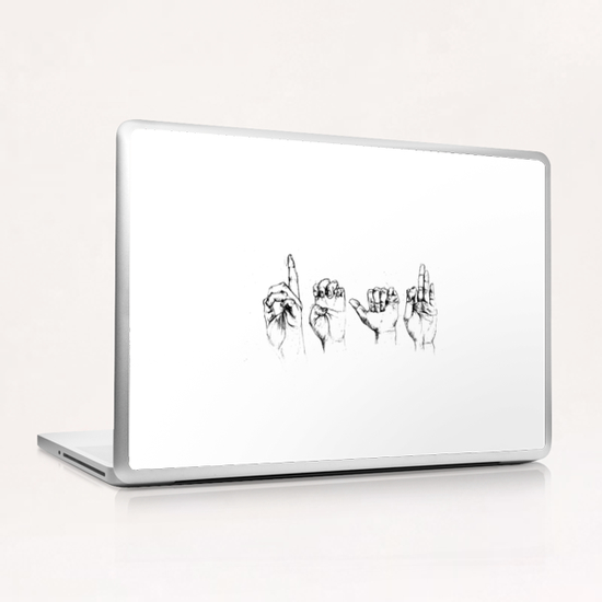 deaf hands Laptop & iPad Skin by maya naruse