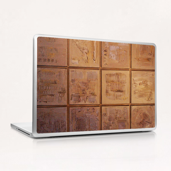 Wood Squares Laptop & iPad Skin by di-tommaso