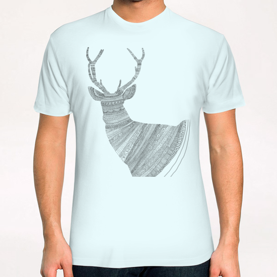 Stag (blue) T-Shirt by Florent Bodart - Speakerine