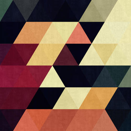 Pattern cosmic triangles Mural by Vitor Costa