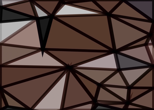 geometric triangle polygon pattern abstract in brown and black Mural by Timmy333