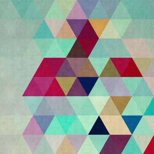 Pattern cosmic triangles II Mural by Vitor Costa