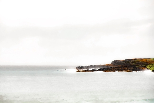 foggy and calm beach view at Kauai, Hawaii, USA Mural by Timmy333