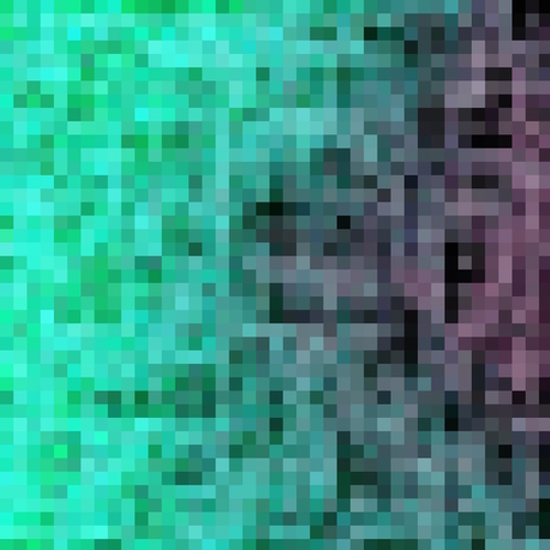 geometric pixel square pattern abstract background in green blue brown Mural by Timmy333