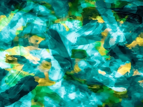 splash painting texture abstract background in green blue yellow Mural by Timmy333