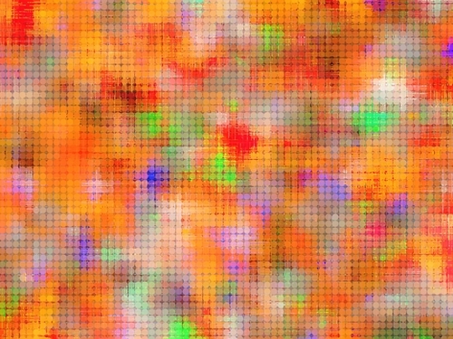 geometric circle shape pattern abstract background in orange red green Mural by Timmy333