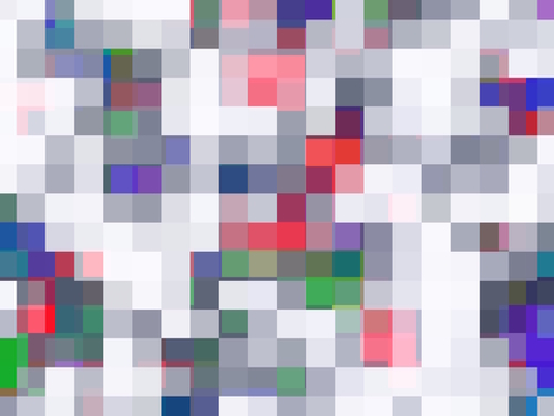 geometric square pixel pattern abstract in red purple green Mural by Timmy333