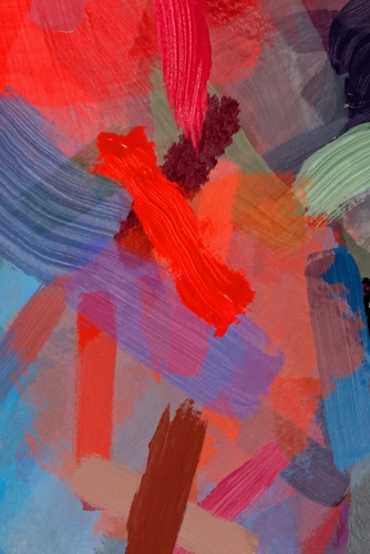 abstract splatter brush stroke painting texture background in red blue brown Mural by Timmy333