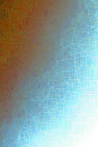 fractal graphic design geometric line pattern abstract background in blue brown Mural by Timmy333