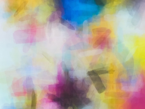 splash painting texture abstract background in yellow pink blue Mural by Timmy333