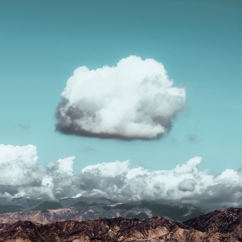 Hiking trail with mountain view and blue cloudy sky to Hollywood sign Los Angeles California USA Mural by Timmy333