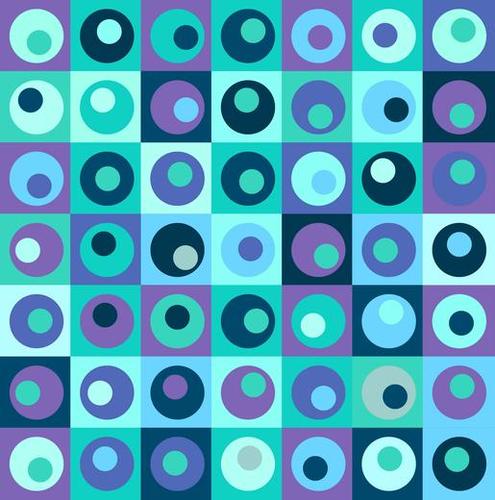 Circles in Squares Pattern 2 Mural by Divotomezove