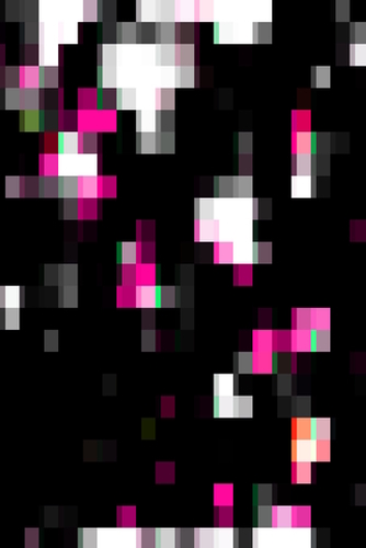 geometric pixel square pattern abstract background in pink black Mural by Timmy333