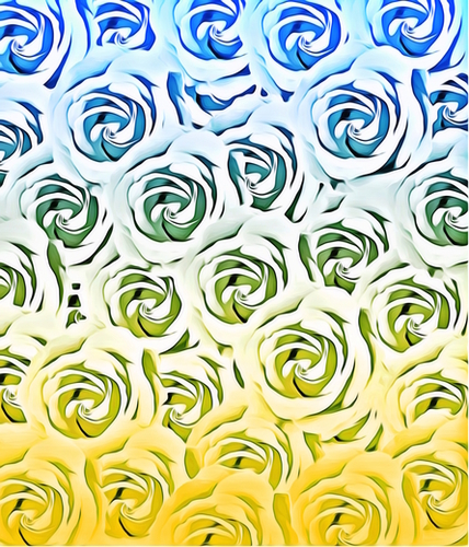 rose pattern texture abstract background in blue and yellow Mural by Timmy333