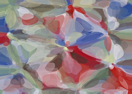 circle pattern abstract background in red blue green brown Mural by Timmy333