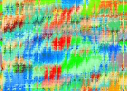 psychedelic geometric painting texture abstract background in blue green red Mural by Timmy333