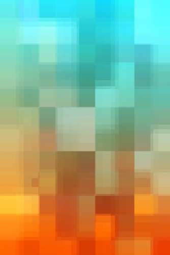 geometric pixel square pattern abstract background in blue brown Mural by Timmy333