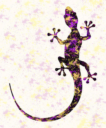 Abstract Lizard Mural by Amir Faysal
