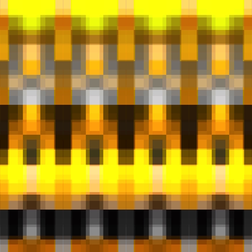geometric symmetry art pixel square pattern abstract background in yellow brown Mural by Timmy333