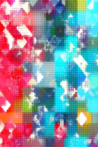 graphic design geometric circle pattern abstract background in red blue pink Mural by Timmy333
