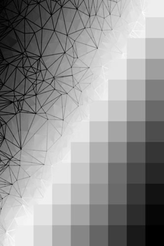 graphic design pixel geometric square pattern abstract background in black and white Mural by Timmy333