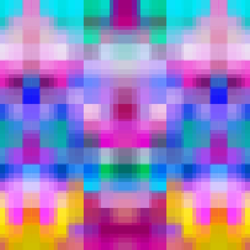 geometric symmetry art pixel square pattern abstract background in pink blue  Mural by Timmy333