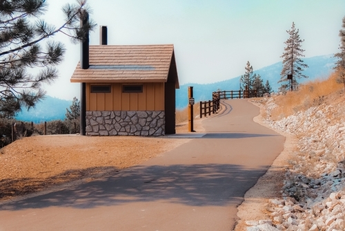walkway with beautiful scenic at Lake Tahoe Nevada USA Mural by Timmy333