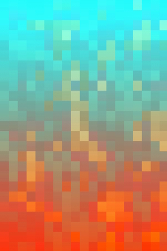 graphic design geometric pixel square pattern abstract background in orange blue Mural by Timmy333