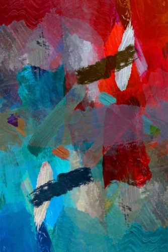 abstract splatter brush stroke painting texture background in red blue Mural by Timmy333