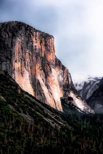 mountain view with blue sky at Yosemite national park, California, USA Mural by Timmy333