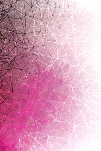 fractal graphic design geometric line pattern abstract background in pink Mural by Timmy333