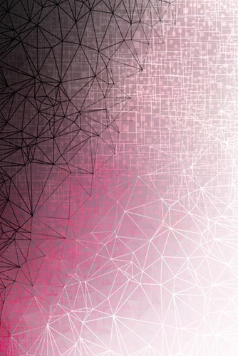 fractal geometric line pattern abstract art in pink Mural by Timmy333