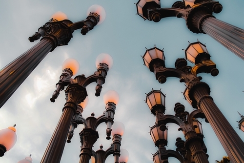 Urban Light LACMA Los Angeles California USA Mural by Timmy333