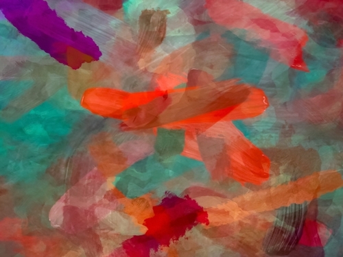 splash painting texture abstract background in red brown green Mural by Timmy333