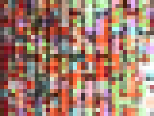 colorful geometric square pixel pattern abstract background in orange pink green Mural by Timmy333