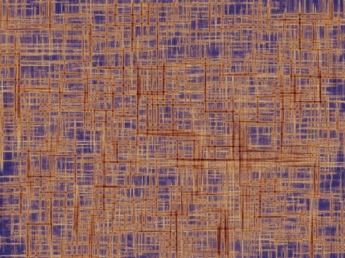 geometric square pattern drawing in purple and brown Mural by Timmy333