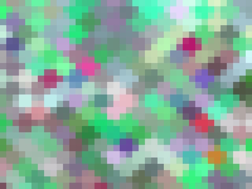 geometric square pixel pattern abstract in green pink purple Mural by Timmy333