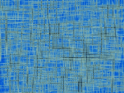 geometric square pattern drawing in blue Mural by Timmy333