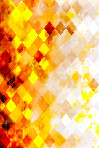 geometric pixel square pattern abstract background in brown yellow Mural by Timmy333
