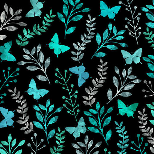 Floral and Butterfly Mural by Amir Faysal